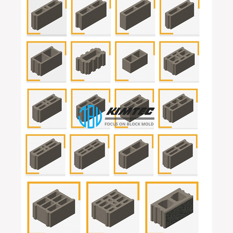 Different types of hollow brick block moulds (1)