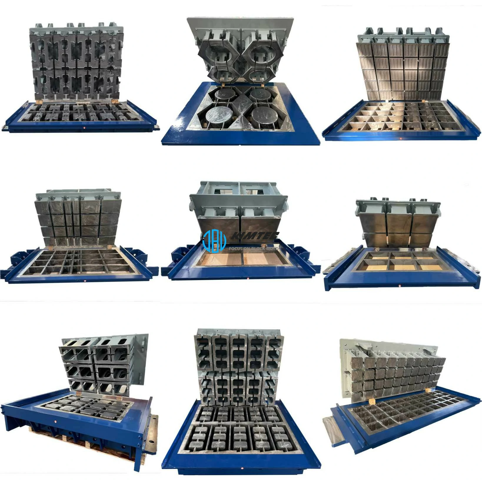 Different types of hollow brick block moulds