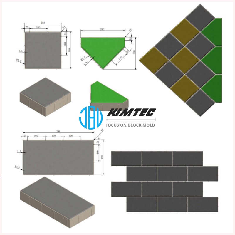 Grass Stone Mold Road Paver Mould For Park