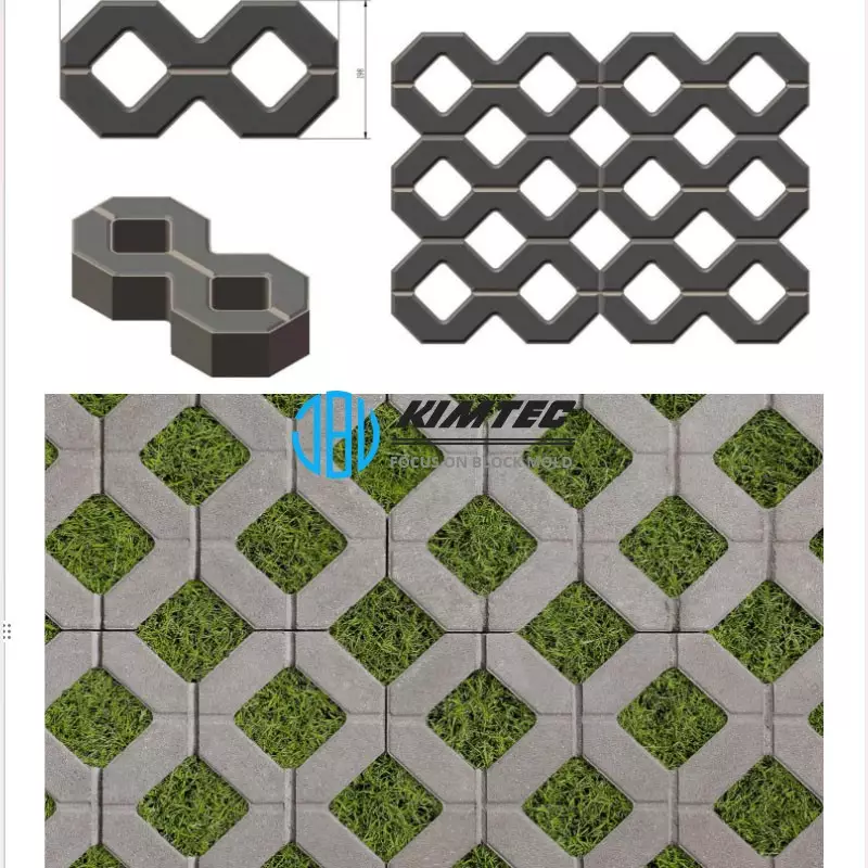 Grass Stone Mold Road Paver Mould For Park