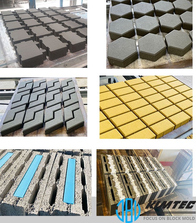 High-end hollow brick block ceiling paving stone interlock rain-gutter slab and special molds for MASS HESS TIGER ZENITH ETC 